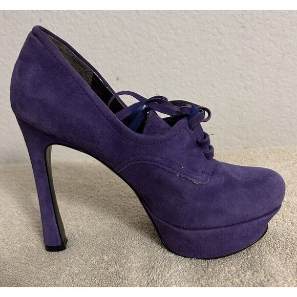 GUESS Women's 5M Purple Suede High Heels - Picture 9 of 13